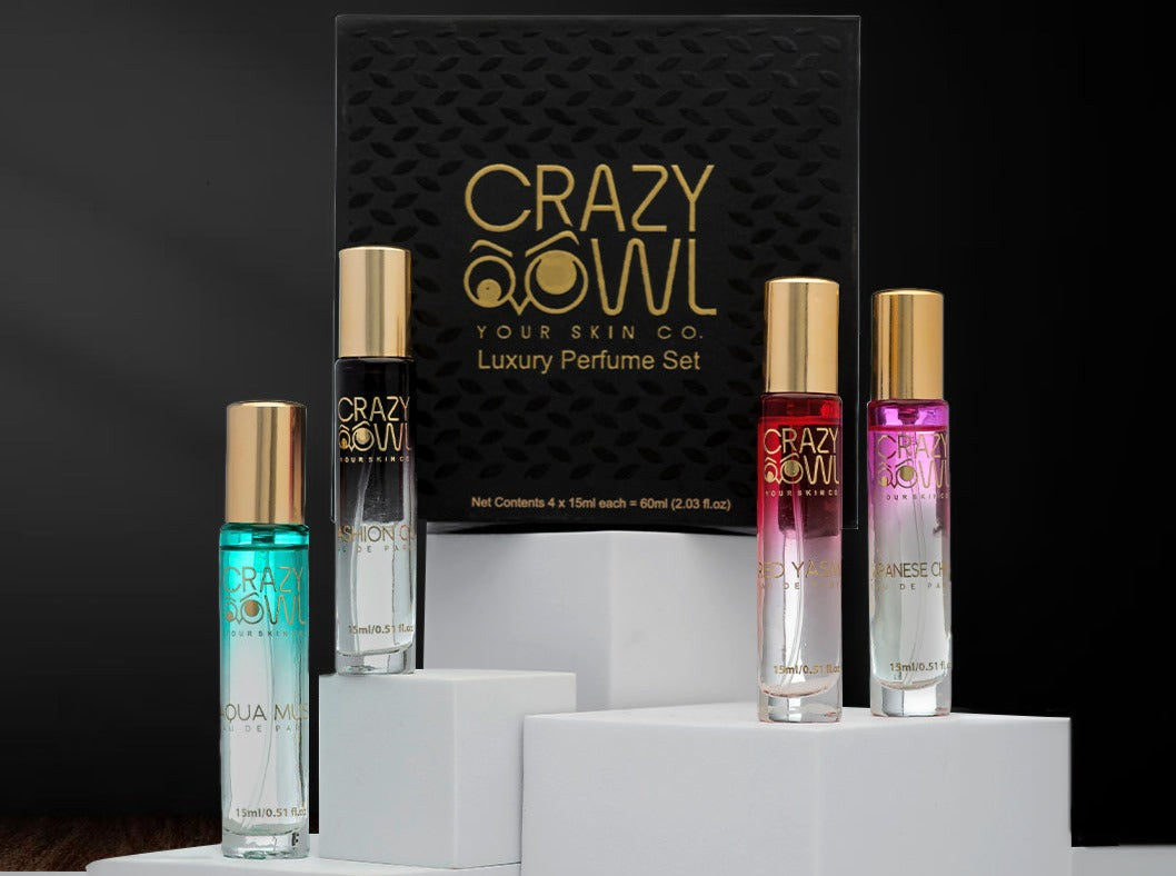 Luxury Perfume Gift Set (15ML*4 ) – Crazy Owl - Your Skin Co.