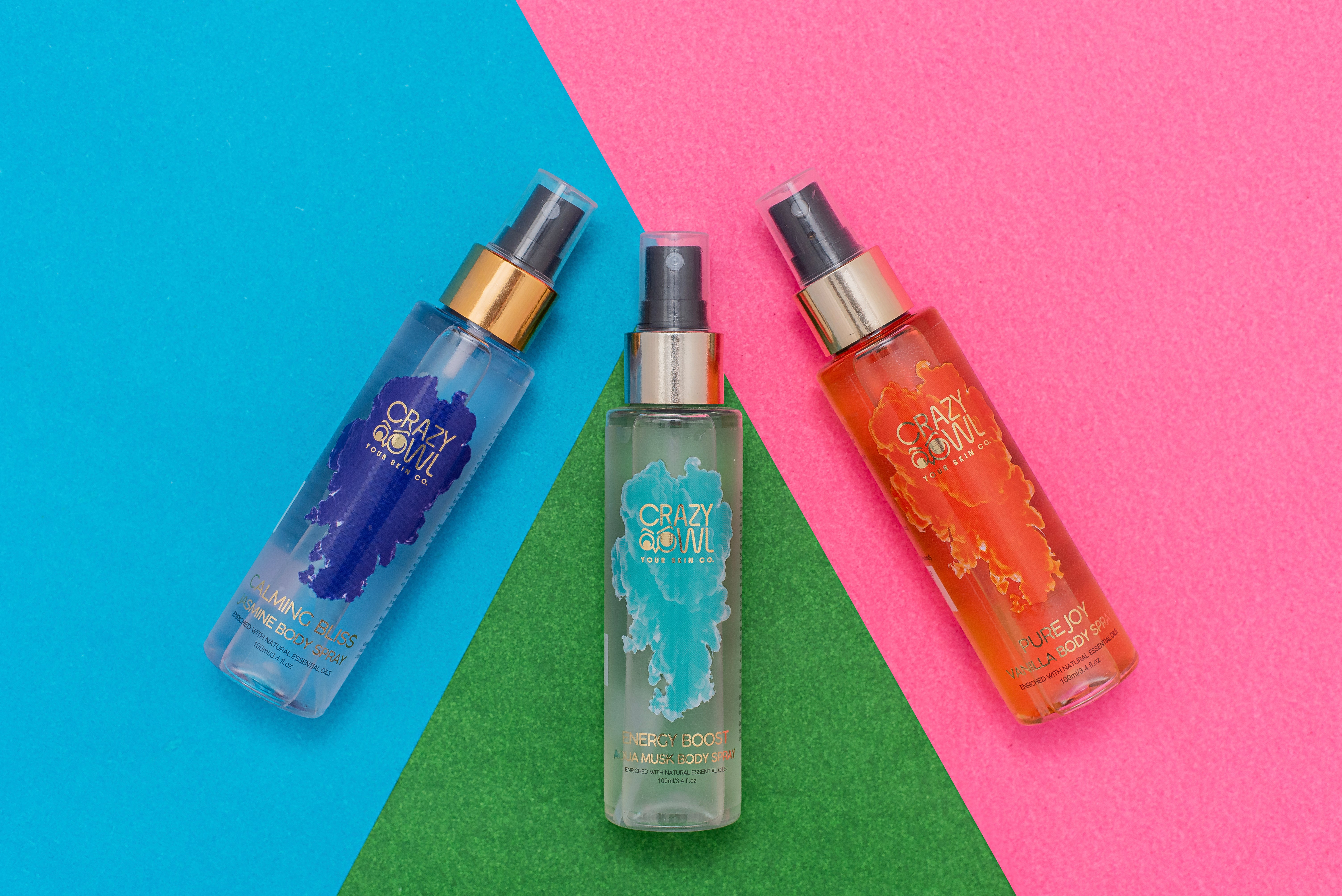 Pack of 3 Body Spray Combo (Aqua Musk, Vanilla, Jasmine)