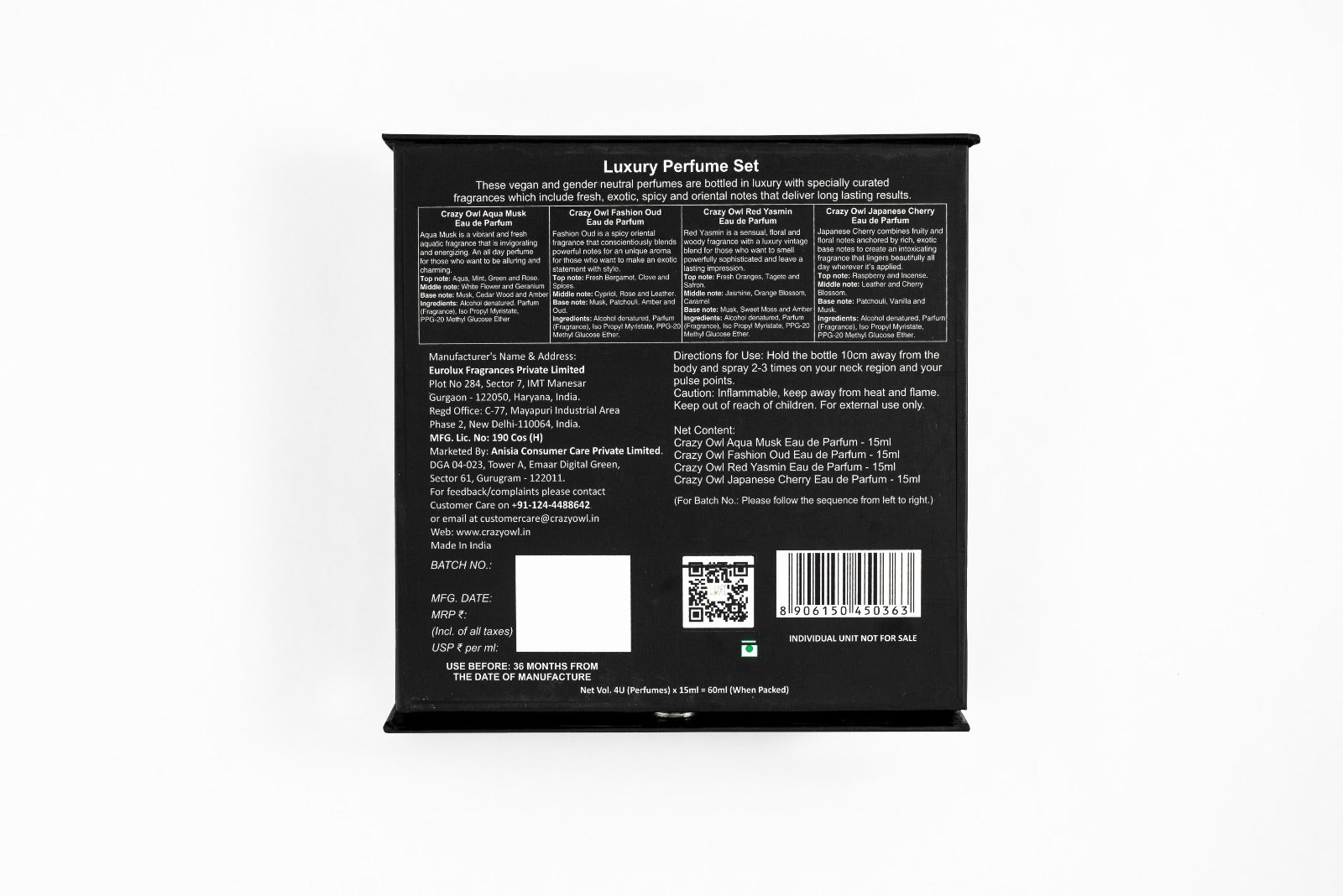 Luxury Perfume Gift Set (15ML*4 )